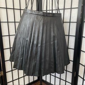 J Crew Black Leather Skirt
